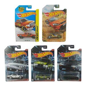 Hot Wheels GDG44 HW Off Road F-150 Ford Focus RS 1:64 Diecast 5 Lot Mattel NIP